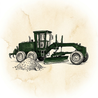 Illustration av Vägarbeten